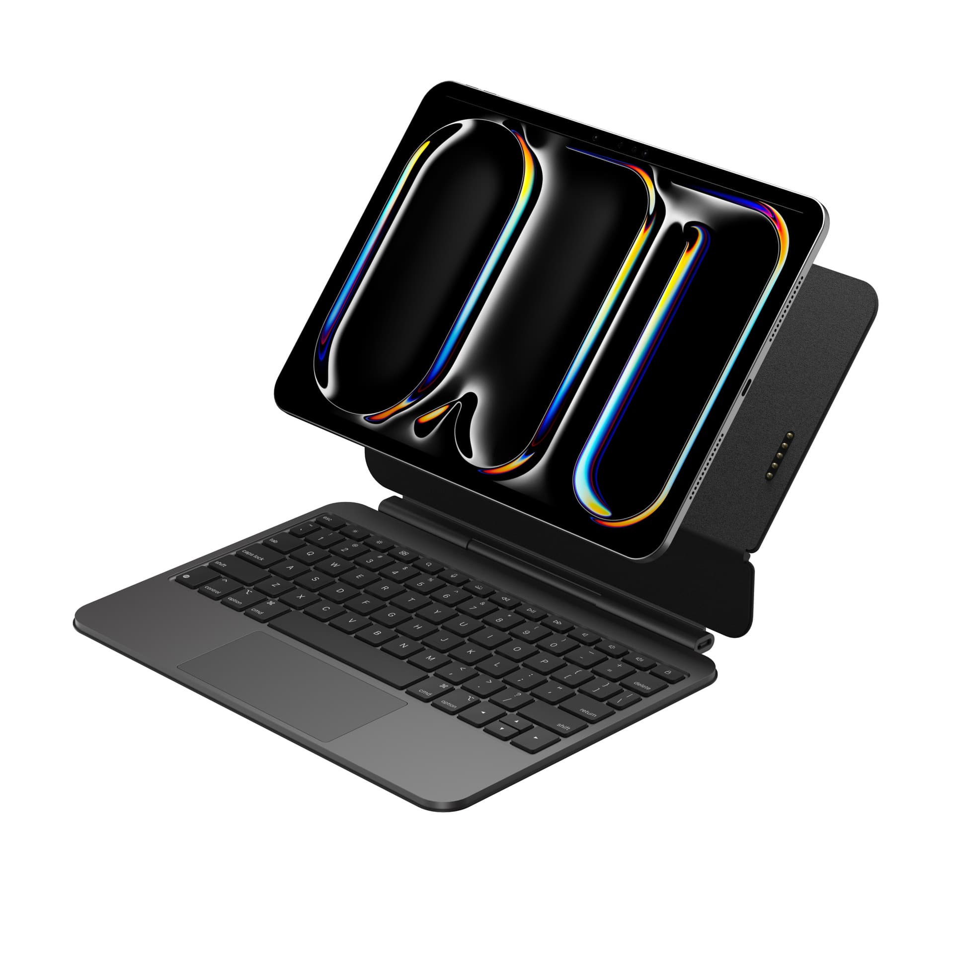 Pogo Pin Direct Connect Magic Keyboard Case for iPad Air 11-inch M3 M4 Magnetic Floating Protective Cover