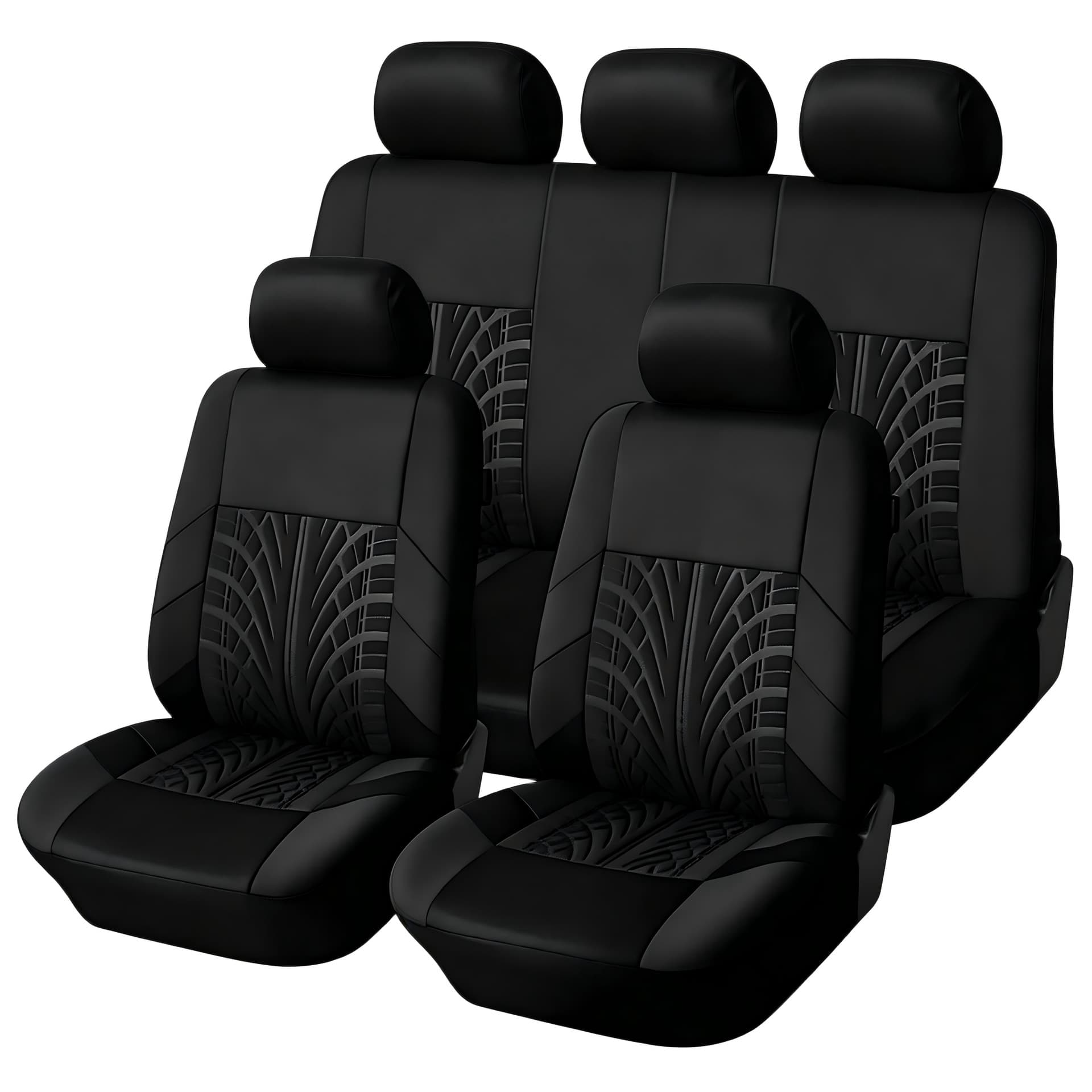Factory Direct Cross-Border Temu Amazon Wheel Mexico Tire Pattern Embossed Knitted Fabric Car Seat Cover Factory Wholesale