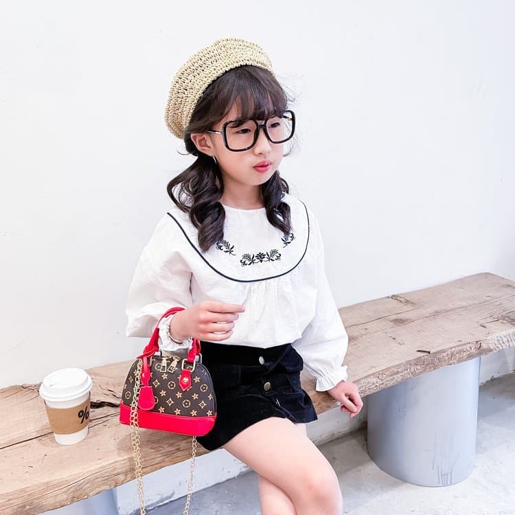 Wholesale Kids Handbag for Girls Shell Shape Bag Fashion Trendy Little Girl Chic Chain Crossbody Bag