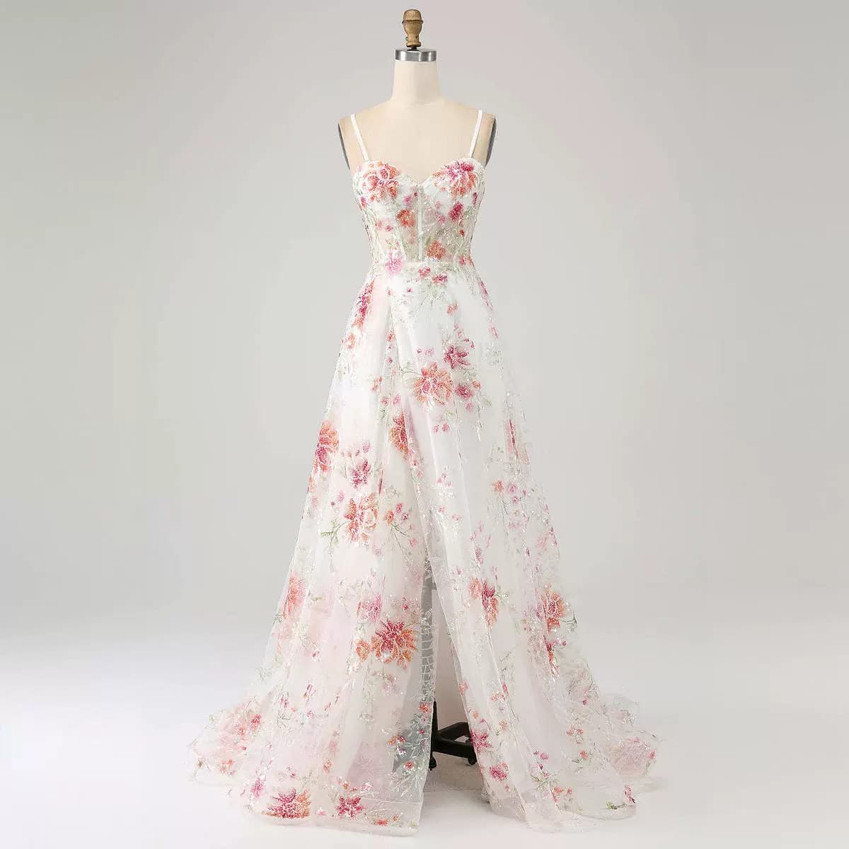 Tank Evening Dress Sequins Floral Art Exam Gown Adult Slimming Birthday Evening Dress Slimming Dress For Women