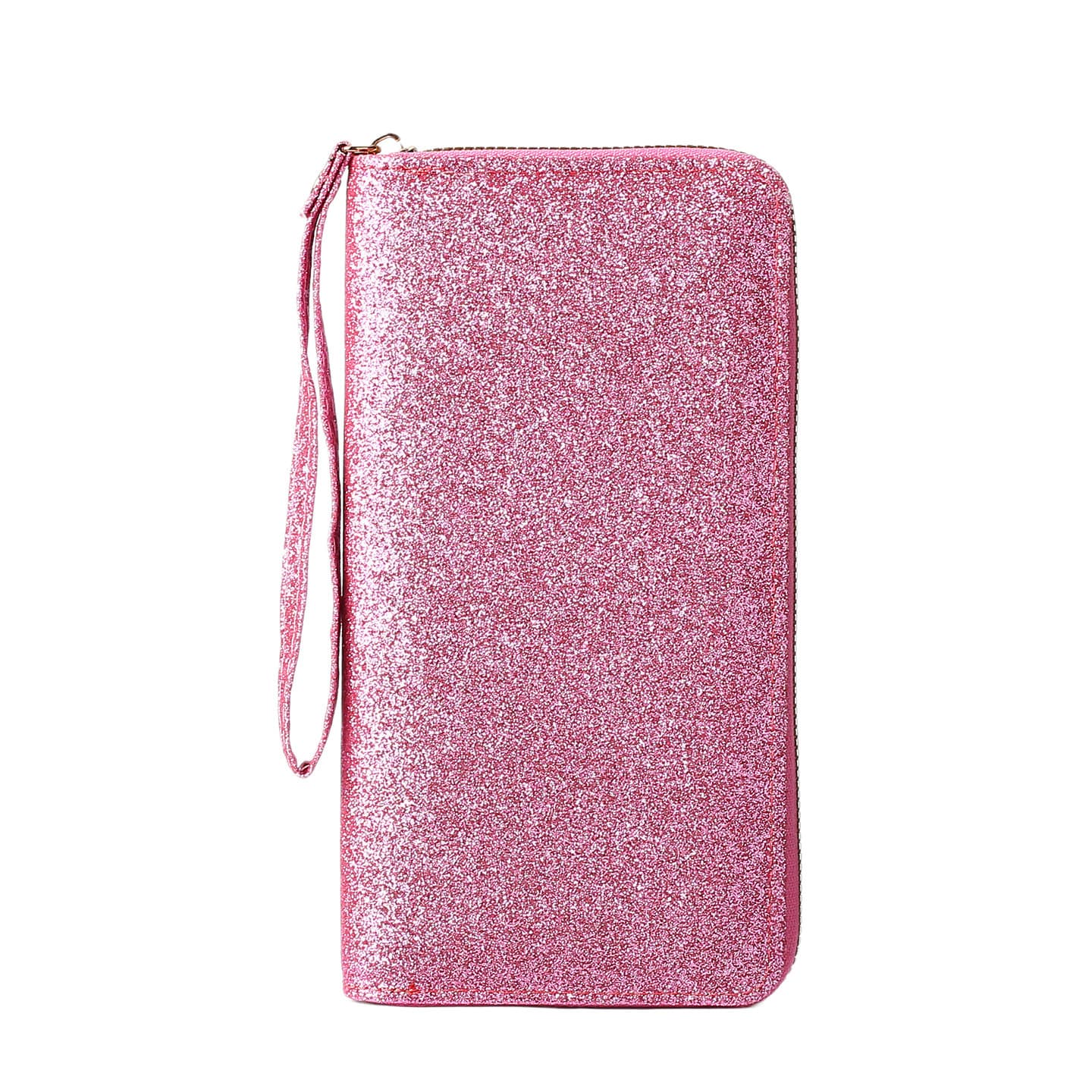 Sequin Glitter Long Zip Wallet Women Crossbody Accordion Multi-Card Slot Phone Handbag Beaded Large Capacity