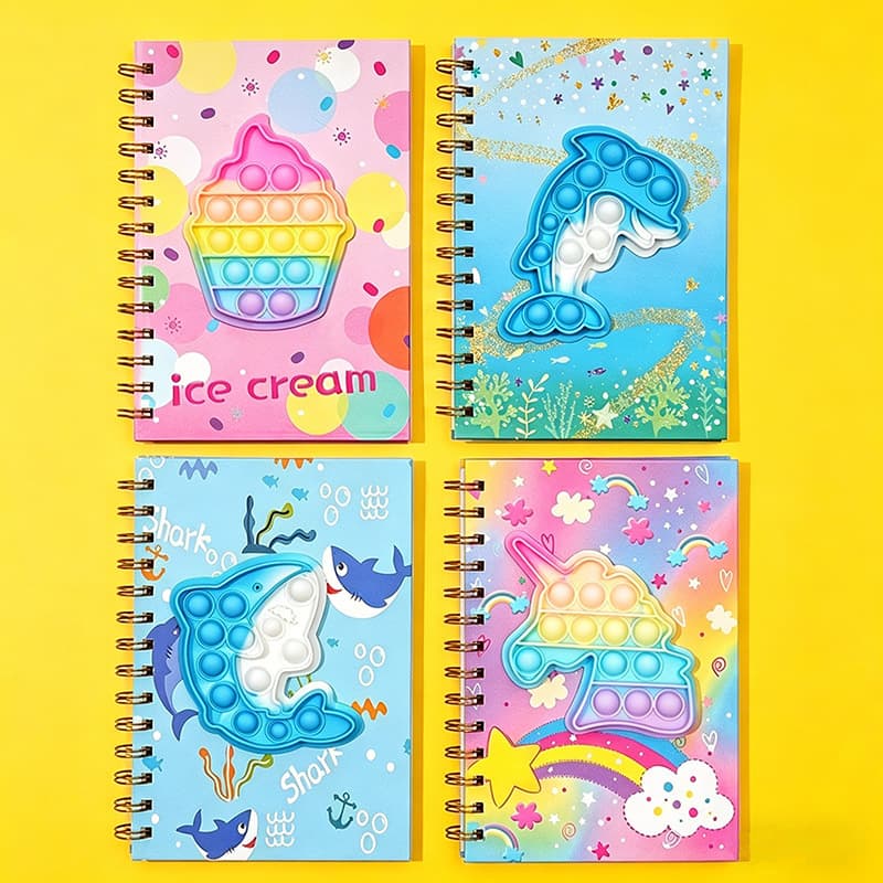 New 32K Silicone Bubble Pop Coil Notebook, Dinosaur Unicorn Notebook, Rodent-Killing Cross-Border Coil Notebook