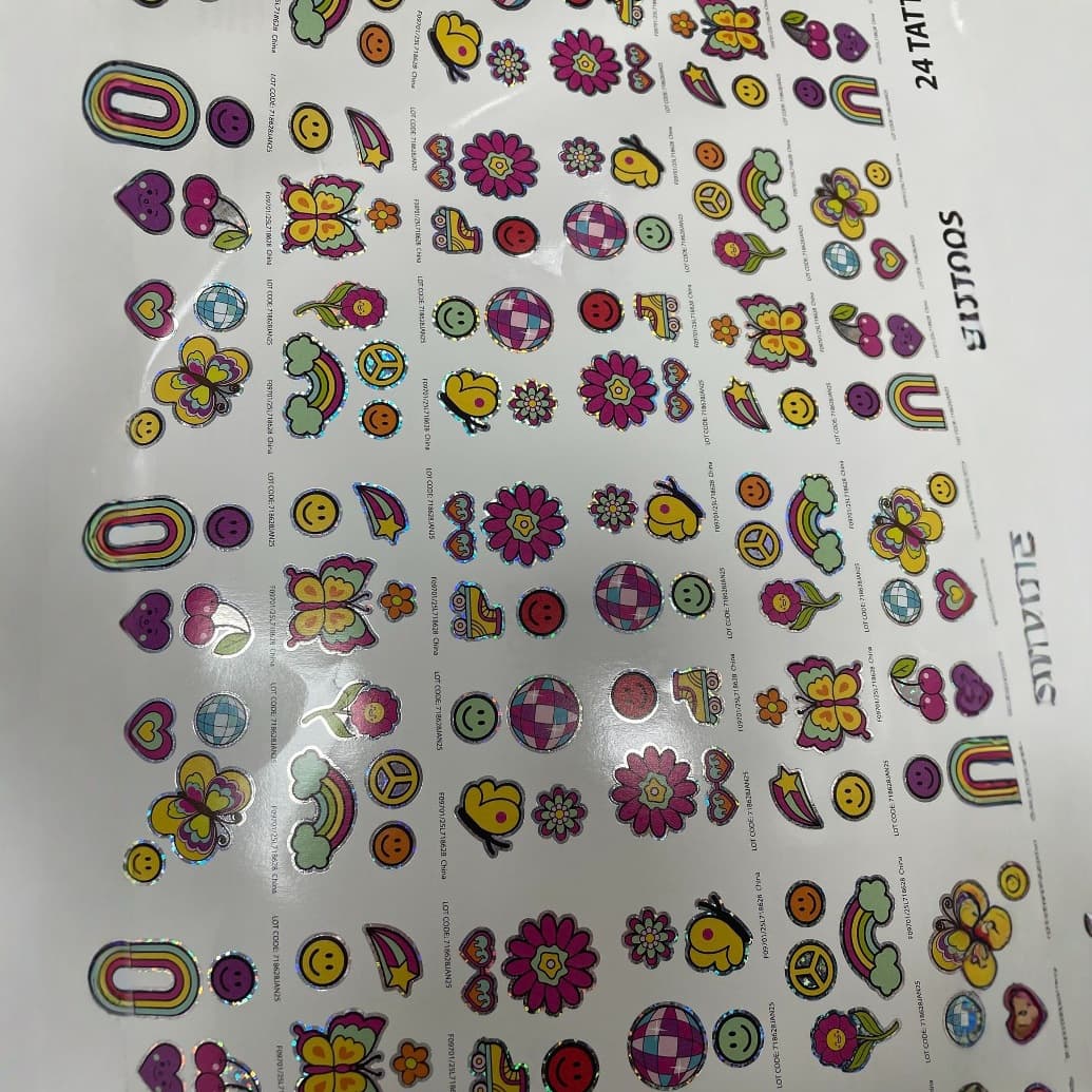 Double-sided laser hot stamping foil for tattoo stickers, high gloss, waterproof and wear-resistant, eco-friendly material