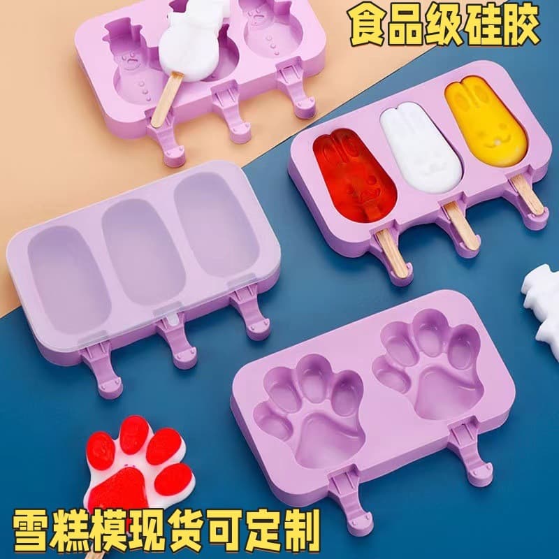 Food-grade silicone popsicle mold for kids, DIY ice cream, popsicle, ice cube tray