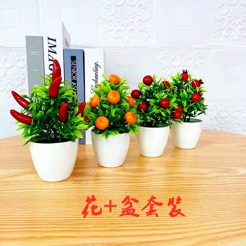 Simulated Fruit Potted Plants, Artificial Flower Potted, Foam Fruit Qingming Fruit, Simulated Flowers Wholesale, Cross-border Supply