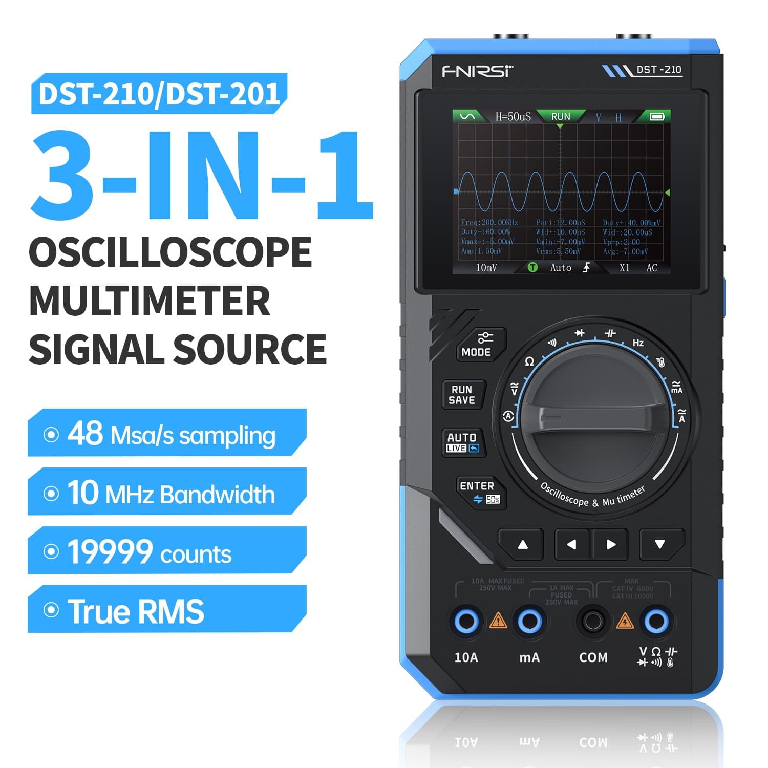 FNIRSI DST210 Oscilloscopes Multimeter Signal Generator