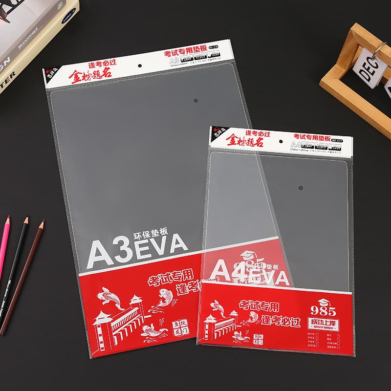 Trendy New Student-Specific Exam Pad EVA Transparent Soft Pad Simple Middle School Exam Writing Pad In Stock