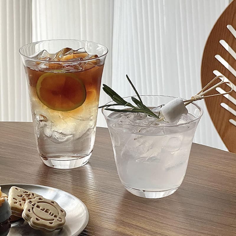 Ultra-thin Crystal Glass Coffee Cup Large Iced Americano Latte Cup Juice Cup Bar Cocktail Glass Cold Drink Cup