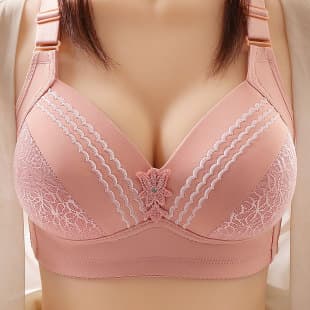 New Bra Push-up Adjustable Wire-free Side Fat Control Bra Cross-border Women Comfortable Breathable Bra