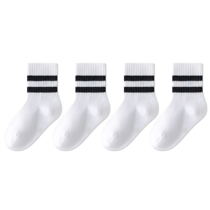 Kids Mulberry Silk Socks Summer Ultra-Thin Seamless Toe Cooling Mesh Mid-Calf Socks for Girls and Boys, Multi-Pack