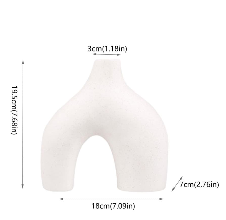 Modern Minimalist Ceramic Vase Decoration, Ins Circle Vase, Creative Ceramic Vase, Cross-border Hot Selling White Vase