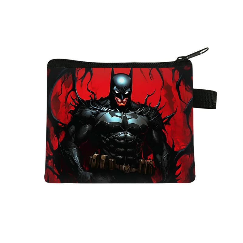 New Cross-Border Batman Kids Cartoon Coin Purse, Mini Card Holder for Elementary School Students, Large Capacity Storage Bag for Boys and Girls