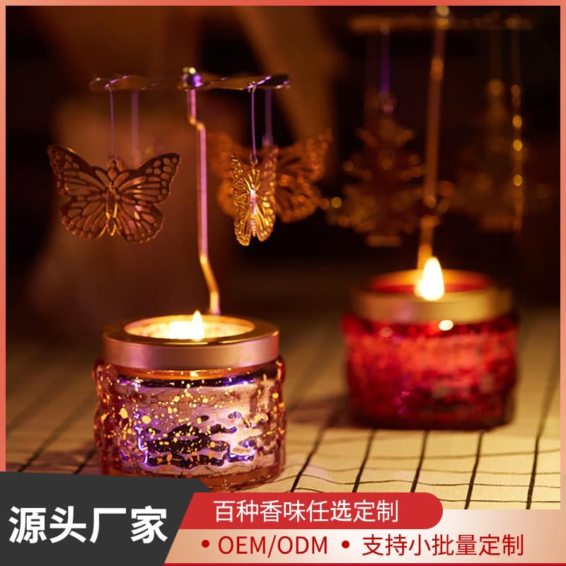 Romantic times scented candle rotating candle holder revolving lantern romantic candlelight dinner arrangement trumpet