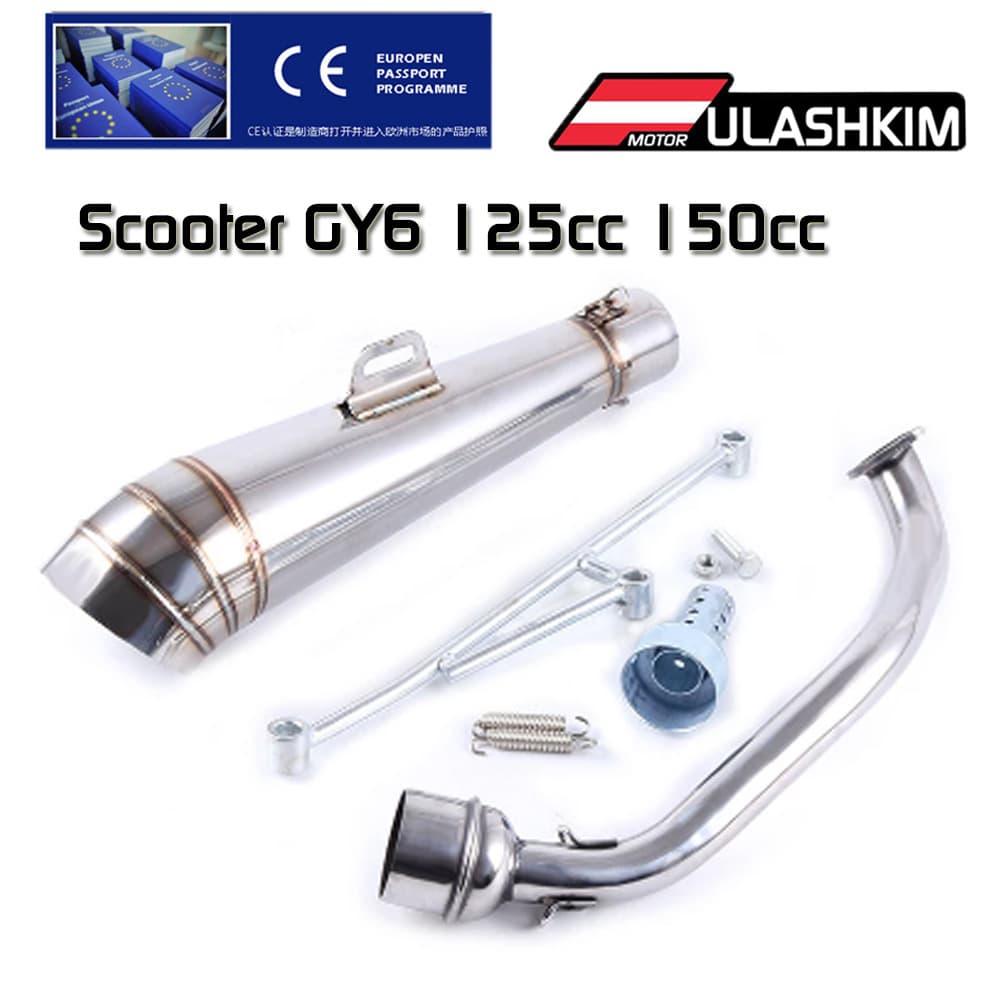 GY6 125cc 150cc Motorcycle Modified Scooter Muffler Exhaust Accessories 157qmj 152qmi