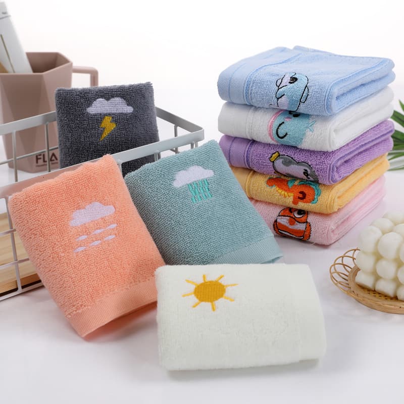 100% Cotton Kids Towel Baby Daily Pure Cotton Class A Bath Towel Kindergarten Towel Factory Direct Supply Comfortable Class A