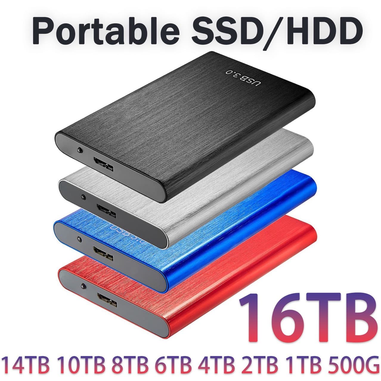 External Portable Hard Drive 500GB 1TB 2TB 2.5-inch External Hard Drive