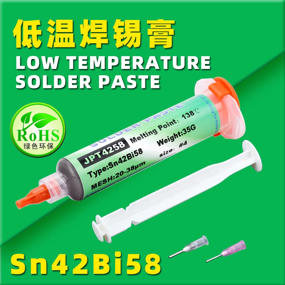 Low-temperature solder paste SOLDER PASTE Sn42Bi58 melting point 138°C suitable for electronic repair SMD soldering