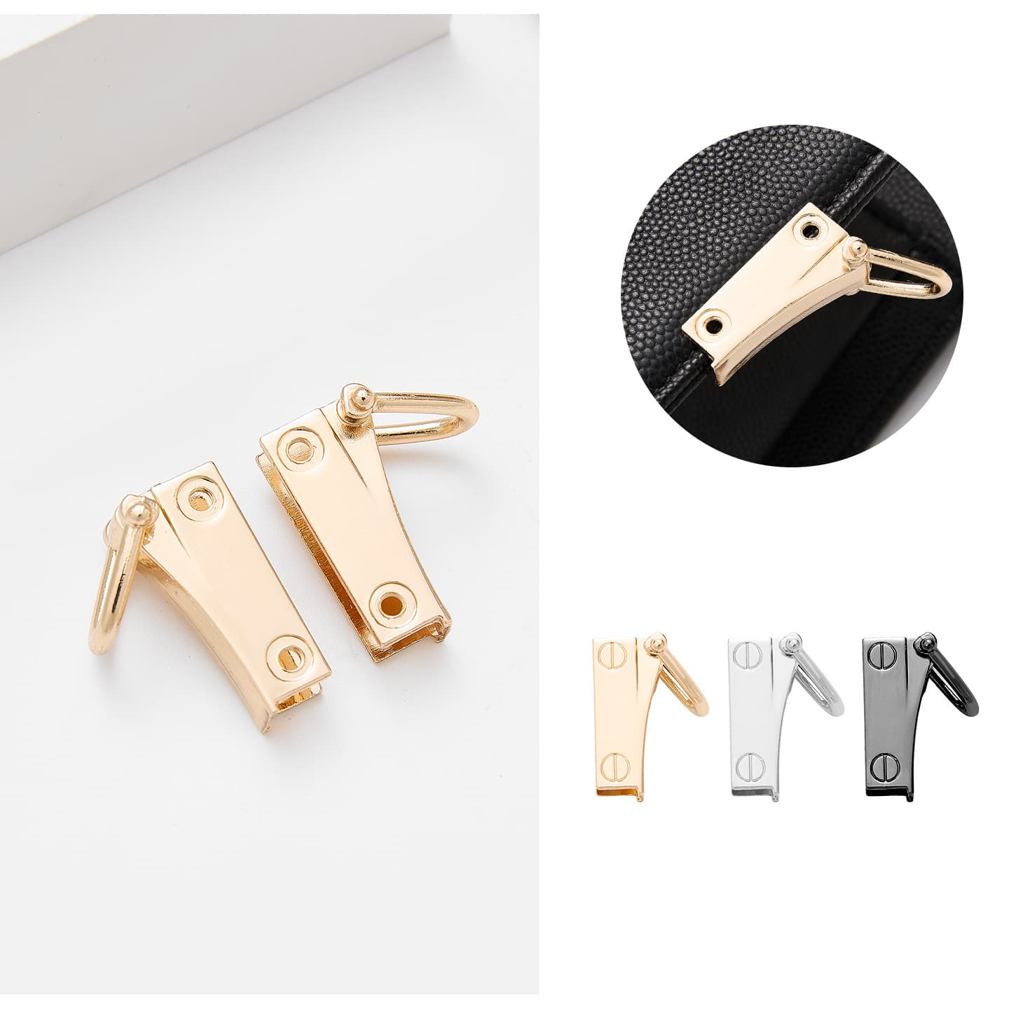 Used in LV wallet clutch bag modified hardware hanging chain accessories on both sides side clip hardware buckle bag edge clip