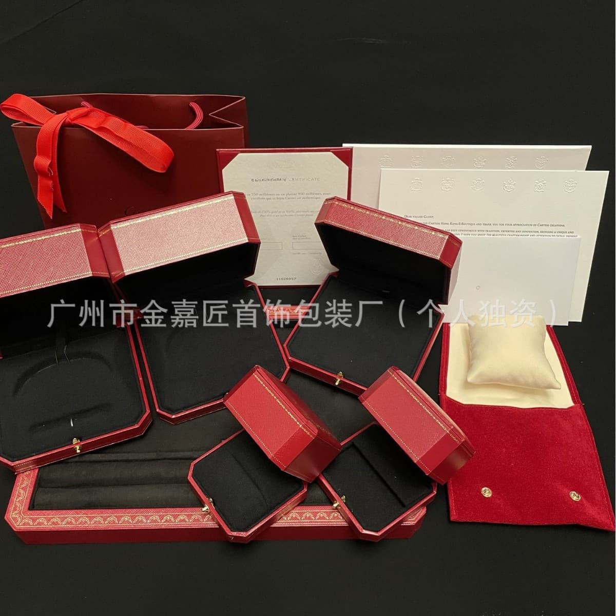 Original Cartier Love Screw Ring Bracelet Octagonal Box Ca Pendant Earring Set Jewelry