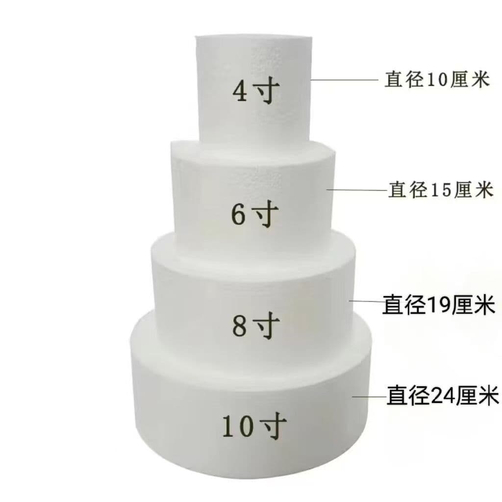 Foam cake embryo prosthesis simulation cake model beginner fondant decorating practice mold 6 inches 8 inches right angle