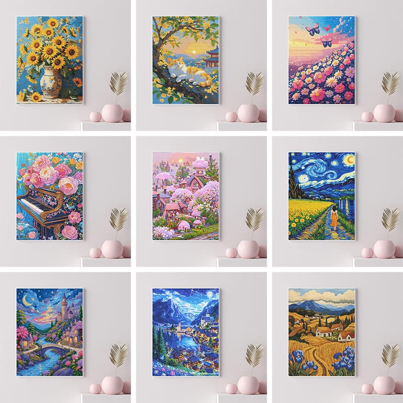 40x50cm Landscape Diamond Painting, Healing Scenery, Living Room Decorative Art, Handmade DIY Diamond Mosaic, Wholesale