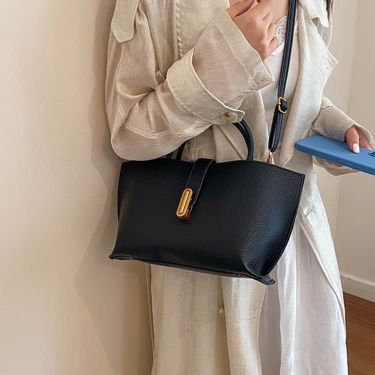 2026 Cross-border New Arrival Bag Retro Bucket Women's Bag Commuter Shoulder Bag Women's Crossbody Bag Large Capacity Handbag
