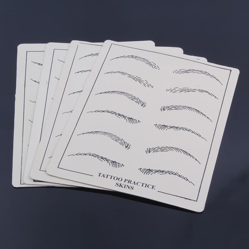 Tattoo Student Blank Eyebrow Tattoo Practice Leather Double-Sided Practice Novice Imitation Leather Eyebrow Eye Lip Silicone Artificial Leather Factory