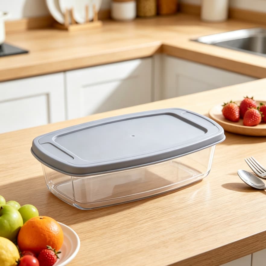 Rectangular High Borosilicate Glass Toast Loaf Pan, Microwave-Safe Baking Dish for Cake and Bread