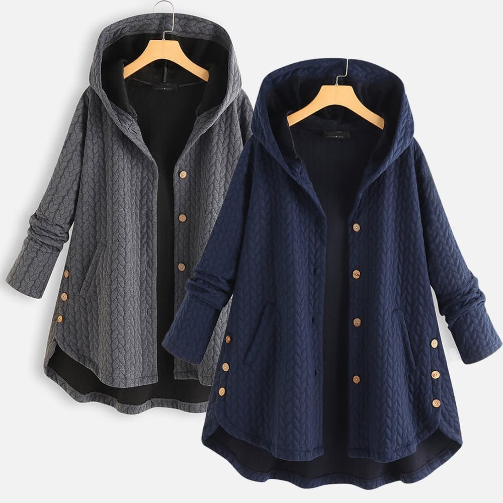 Fashion Women's Cotton Jacket Hooded Mid-Length Coat Cross-Border Women's Clothing Manufacturer Wholesale Autumn/Winter Casual Warm Cotton Coat