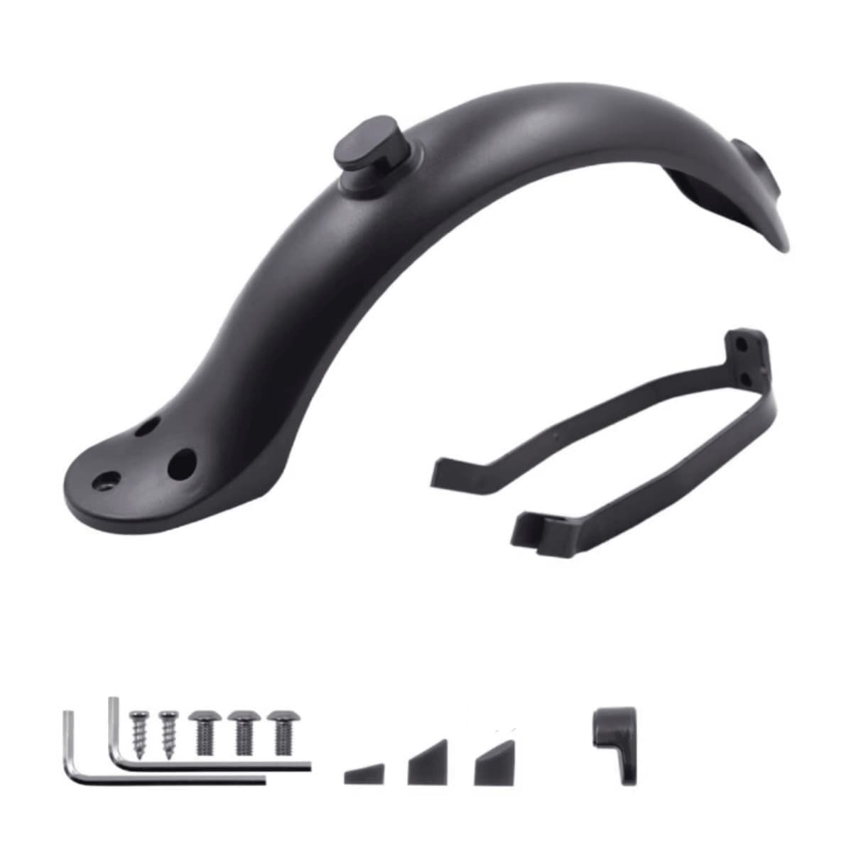 M365 Pro 1S Electric Scooter Rear Fender with Plastic Bracket, Anti-Shake, Shock-Absorbing, High-Brightness Tail Light