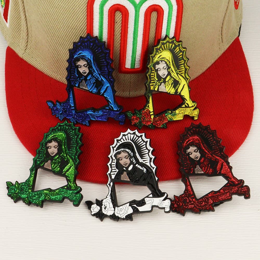 Vintage Decorative Hat Pins Mexican Metal New Era Enamel Cartoon Pin Badge
