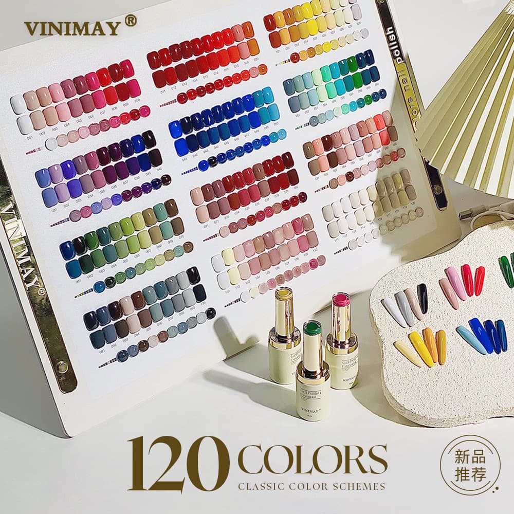 Cross-Border Hot Selling 120-Color Gel Polish Set, One Bottle One Color, High Saturation, One-Stroke Color Nail Gel