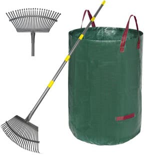 Outdoor Garden Tool 25-Tooth Rake Multi-Section Stainless Steel Combination Garden Rake Leaf Collector