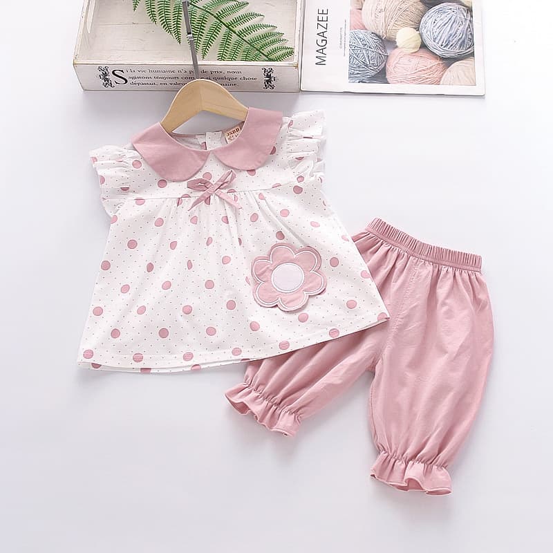 Girls' Summer 2025 New Trendy Baby Girl 2-Piece Set Kids' Summer Short-Sleeve Girls' Summer Clothes