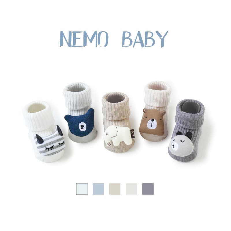 2025 Newborn 3D Cartoon Character Baby Socks, Non-Slip Dot Grip, Loose Cuff, Infant Floor Socks