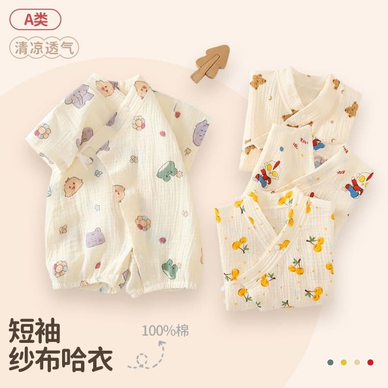 Baby Summer Clothes Pajamas Thin Cotton Class A Seamless Newborn Baby Spring Summer Clothes Bodysuit Onesie