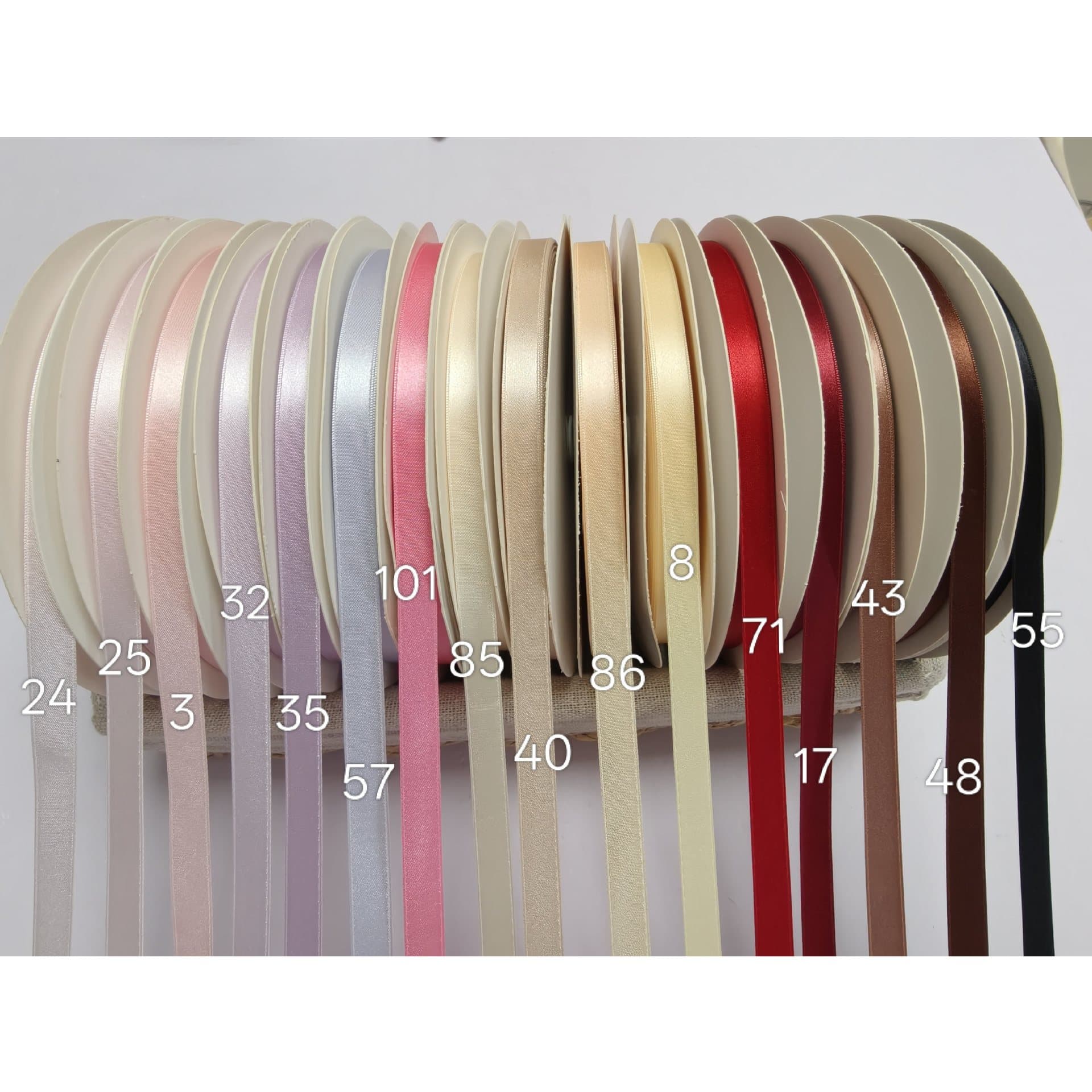 4000-9mm High Gloss Double-Sided Satin Ribbon AP Ribbon for Doll Clothes Lolita Bows DIY Material