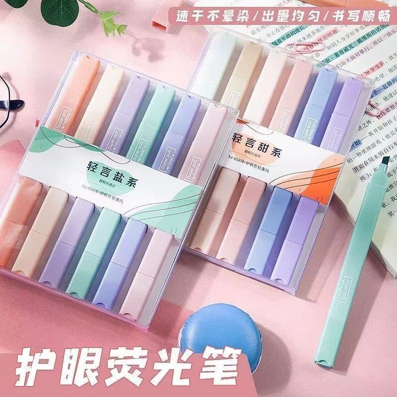 [Soft Light Eye Protection] Morandi Marker Student Durable Ins High-Value Set Highlighter Pen Outputs Ink Evenly