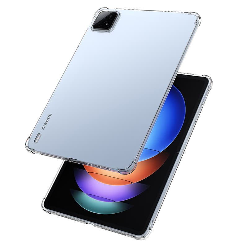 Compatible with Xiaomi Pad 6S Pro 12.4 Protective Case, Four-Corner Airbag Shockproof Transparent TPU Cover 2025