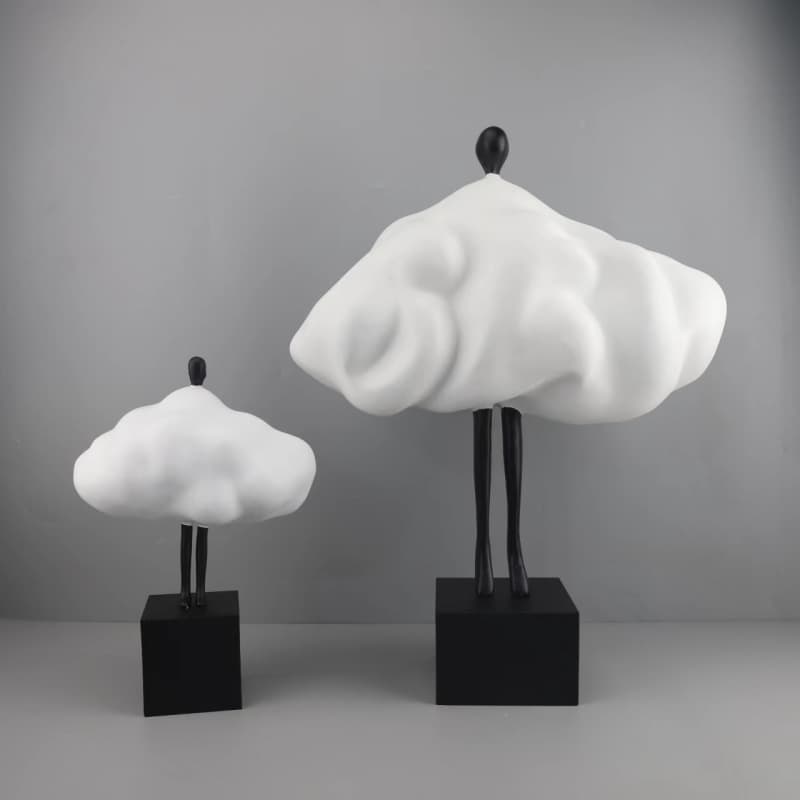 Modern Minimalist Resin Figurines Cloud Character Living Room Coffee Table Model House Sales Office Entrance Creative Soft Decorations
