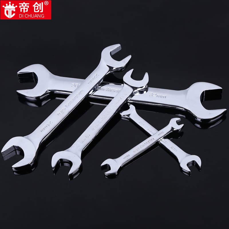 Dichuang Brand Mirror Surface Open-End Wrench Double-End Fixed Wrench Mechanical Repair Auto Repair Wrench 5.5-75 Hardware Tool