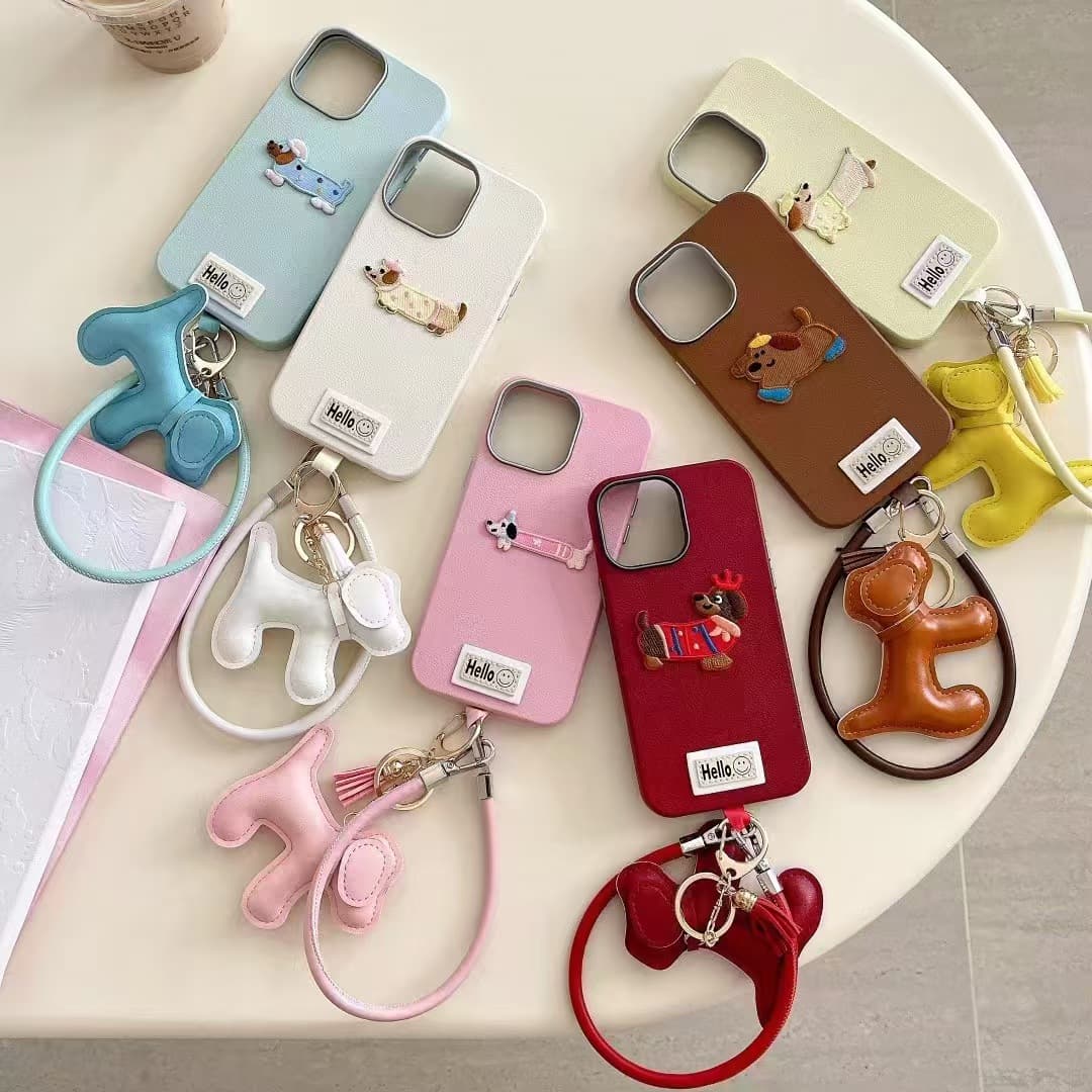 iPhone 16 Pro Max Phone Case Two-in-One Plain Leather Apple 13/14 Hand Strap 15 Pro Women 11 Stand 12