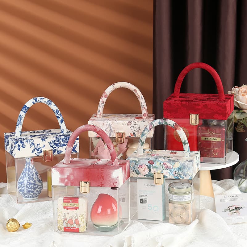 Chinese Style Gift Box Transparent Acrylic Birthday Baby First Birthday Wedding Candy Creative Gift Box