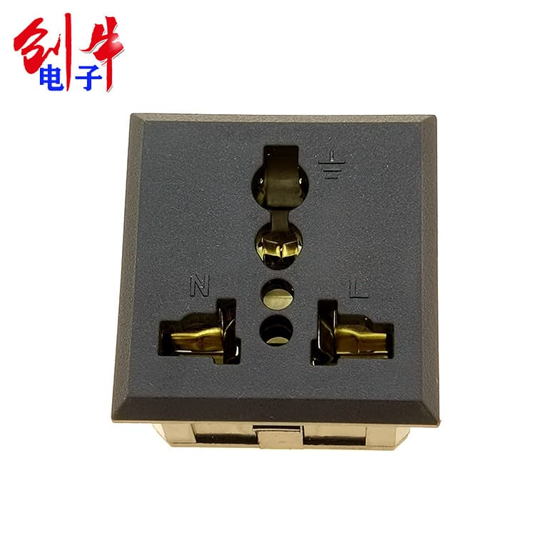 Multi-functional socket AC-015 AC-012 power socket recessed three-hole SS-801 universal socket phosphor bronze
