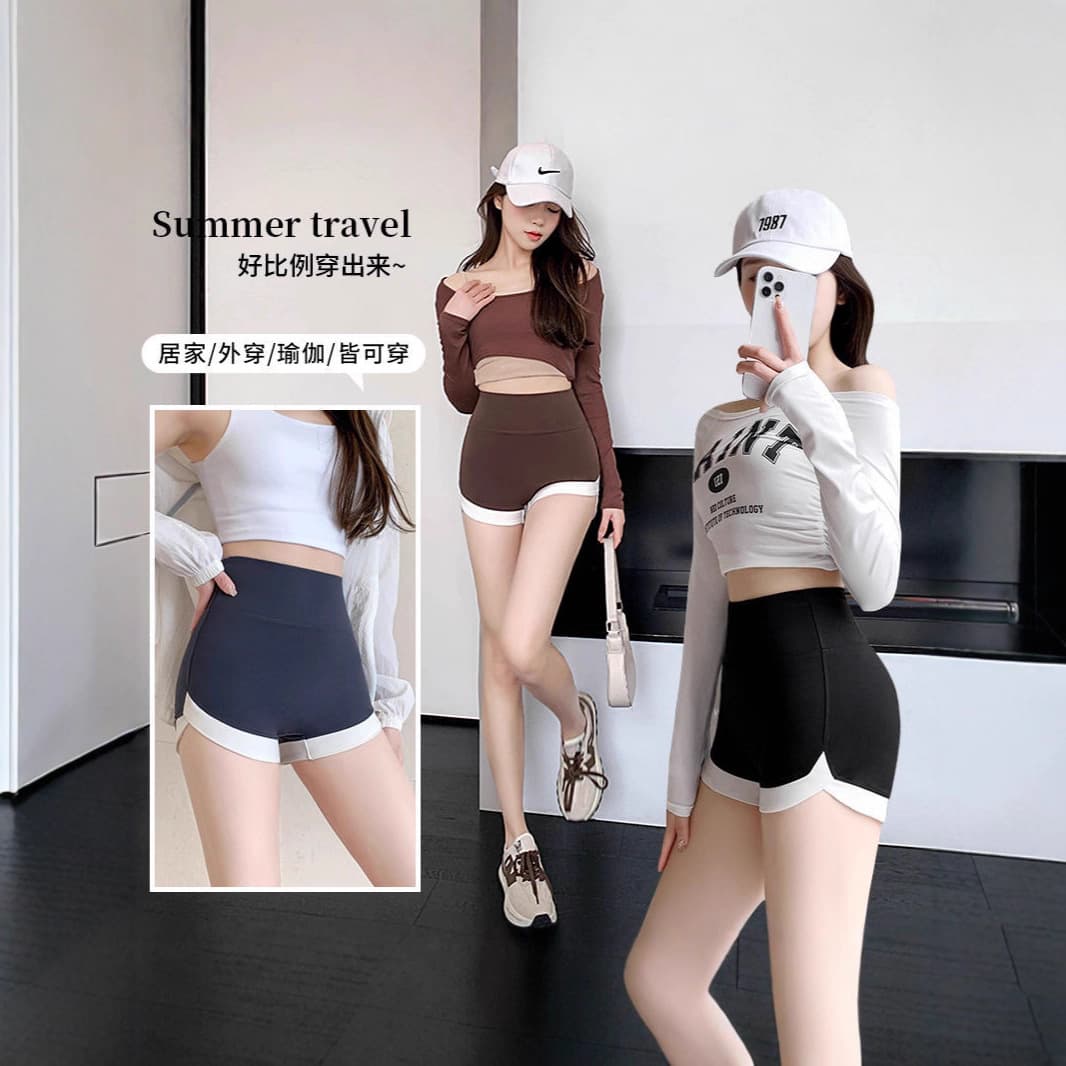 Three-Quarter Shark Shorts for Women Summer 2026 New Style Wearable Outside Anti-Exposure Shorts Fitness Yoga Cycling Base Shorts