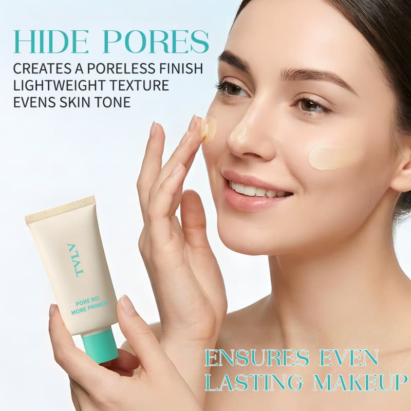 Cross-border English TVLV Concealer Moisturizing Makeup Primer Brightening Facial Primer Waterproof Isolating Natural Clear Liquid Foundation