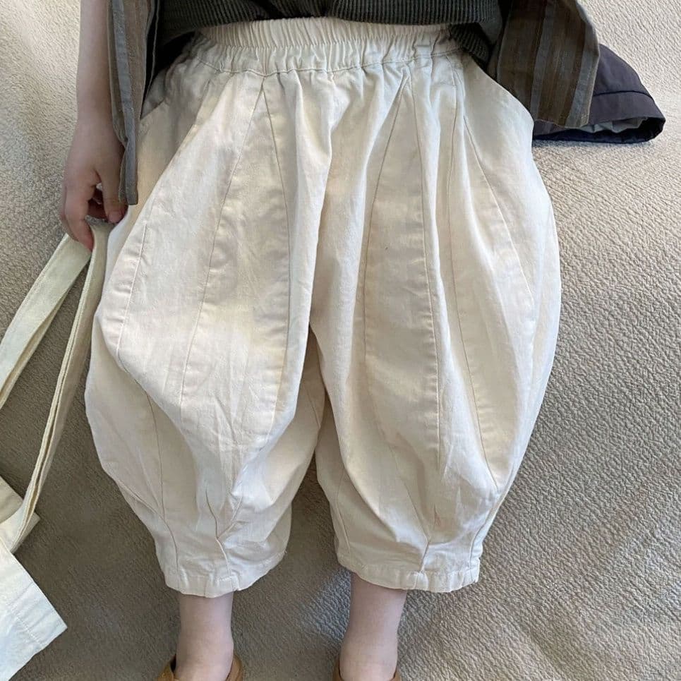 Children's pants Korean style spring and summer new solid color casual wide-leg nine-point pants for men and women, fashionable and versatile harem pants for babies