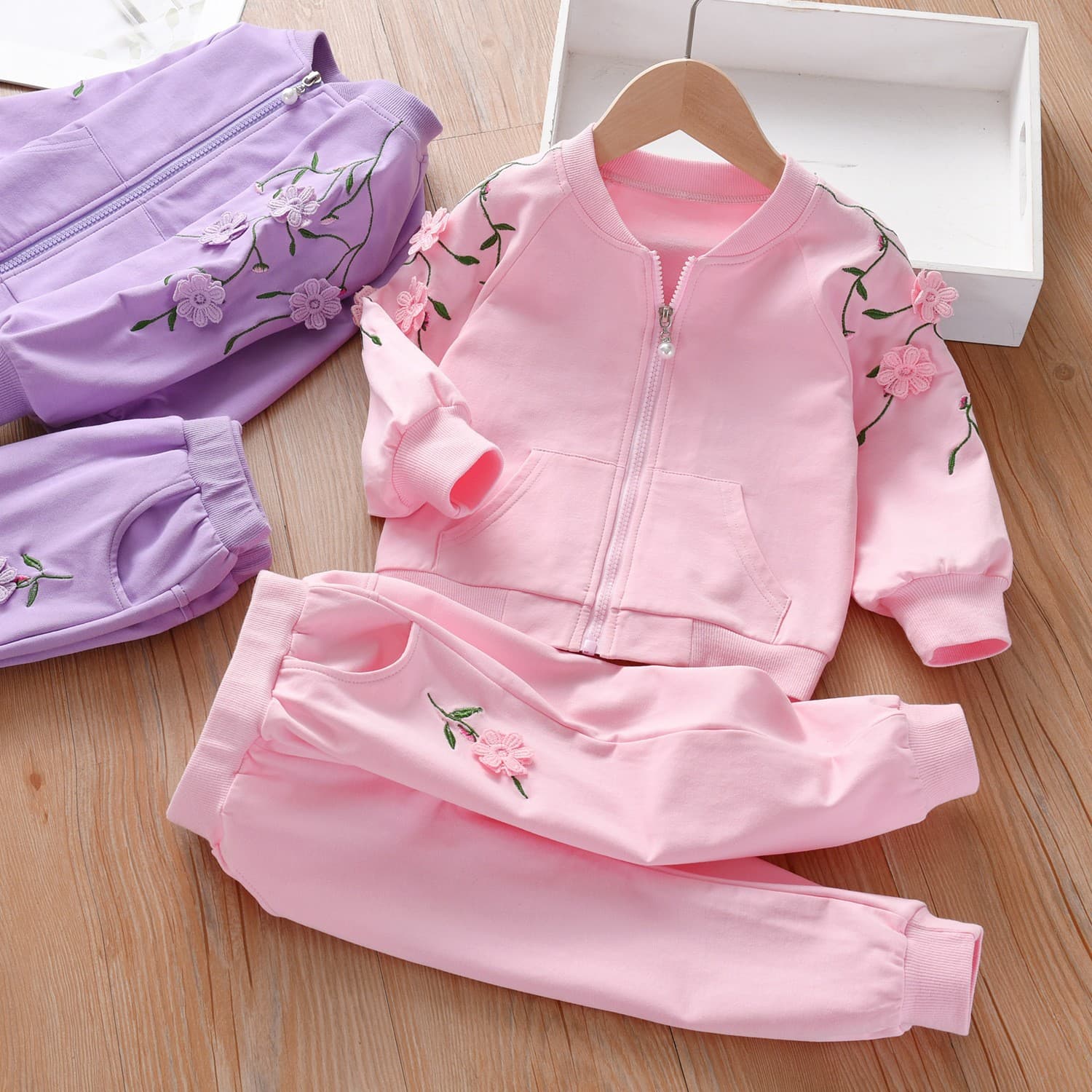 Girls Autumn Outfit Set 2026 Korean Style Sportswear Children Baby Spring Autumn Clothes Two-Piece Set