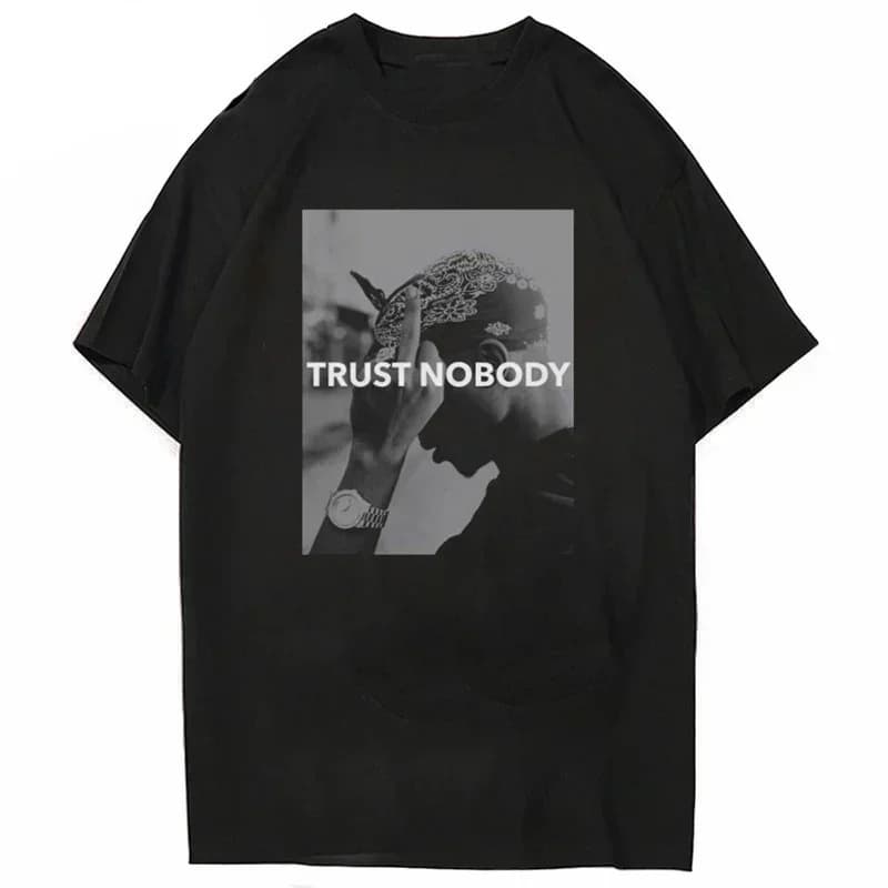 [Cross-border European code] 2026 Summer Fashion T-shirt Rapper Tupac Tops Hi