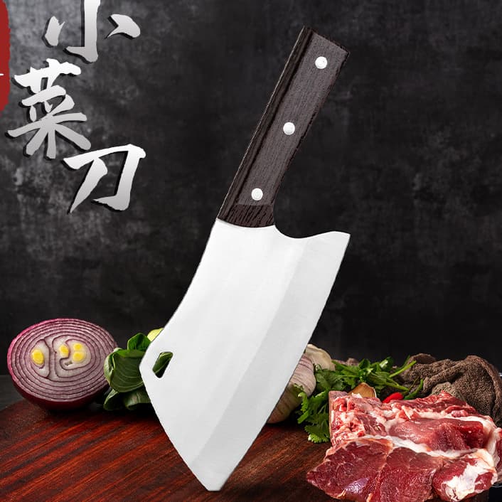 Striped Fish Gutting Household Knife, Forged Dual-Purpose Chopping and Slicing Blade, Stainless Steel Commercial Chef's Knife